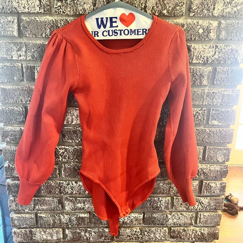 Burnt Orange Sweater bodysuit
